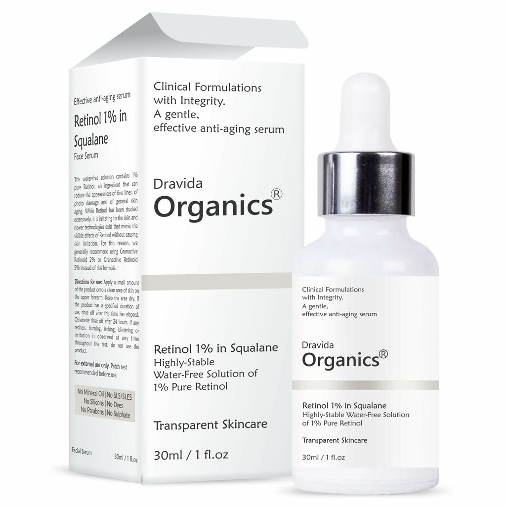 Dravida Organics 1% Retinol Face Serum | Grocsy