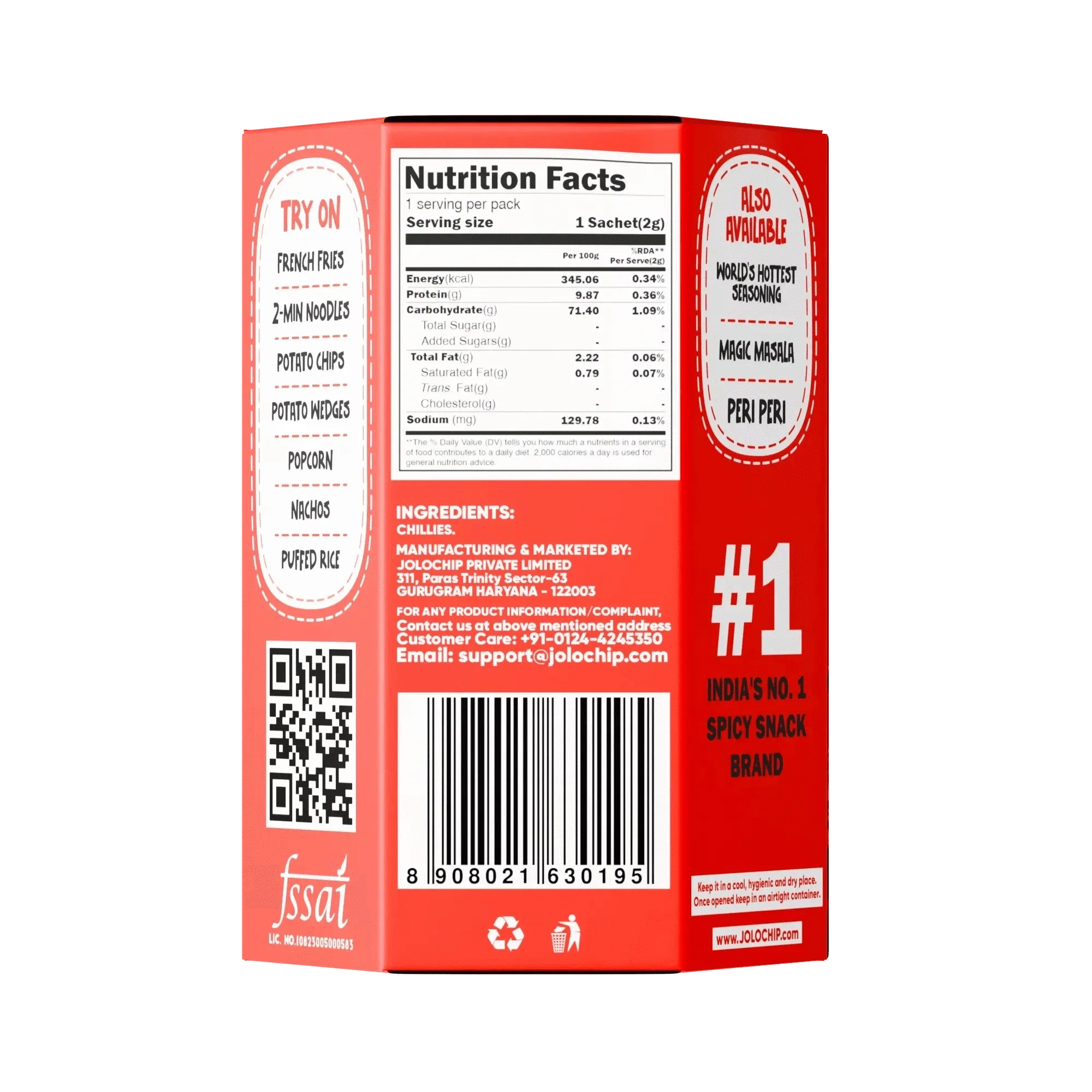 Jolospice Chilli Flakes | Grocsy