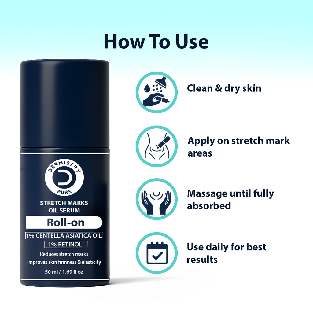 Dermistry Stretch Marks Scar Removal Roll On Oil Serum | Grocsy