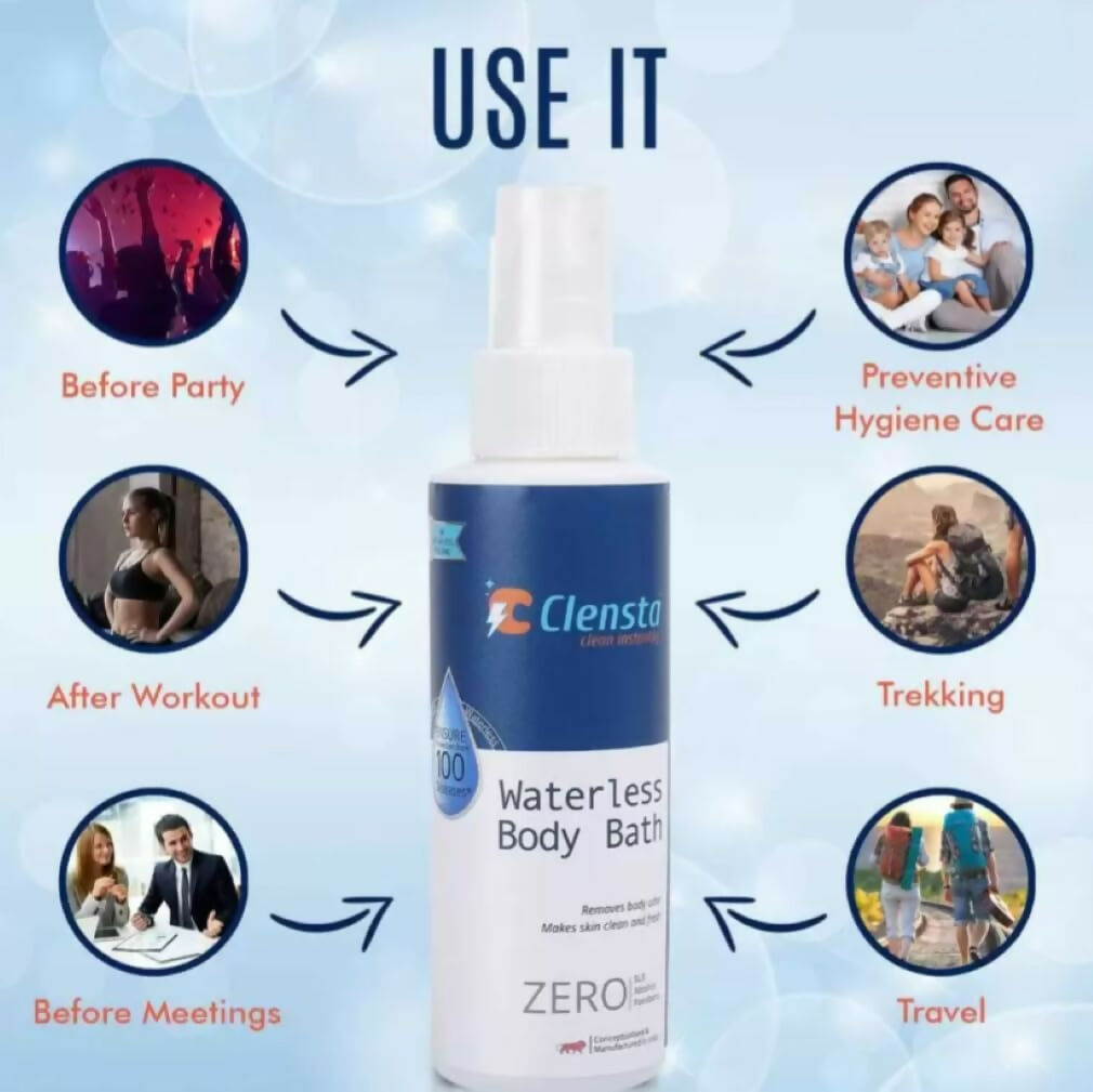 Clensta Waterless Body Bath For Men | Grocsy