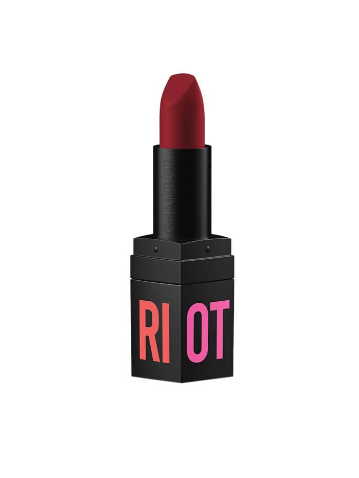 Chambor Long Lasting Matte Riot Lipstick- Road Rage Red 203 | Grocsy