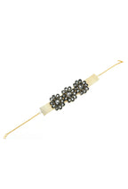 Mominos Fashion Joharkamal Gold-Polished Brass Finish Stone Choker For Women & Girls (Grey) | Grocsy