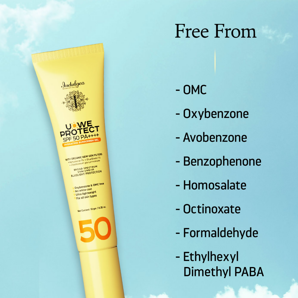 Indulgeo Essentials U-We Protect Hydrating Sunscreen Gel SPF 50 PA++++ | Grocsy