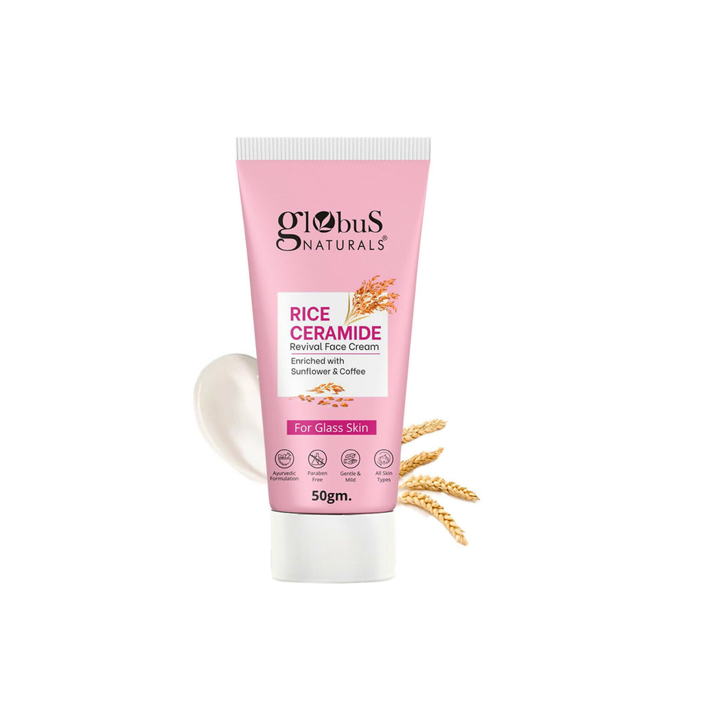 Globus Naturals Rice Ceramide Revival Face Cream | Grocsy