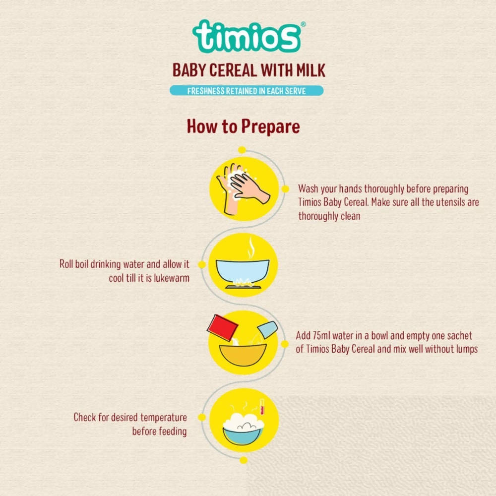 Timios Organic Wheat Banana Baby Cereal | Grocsy