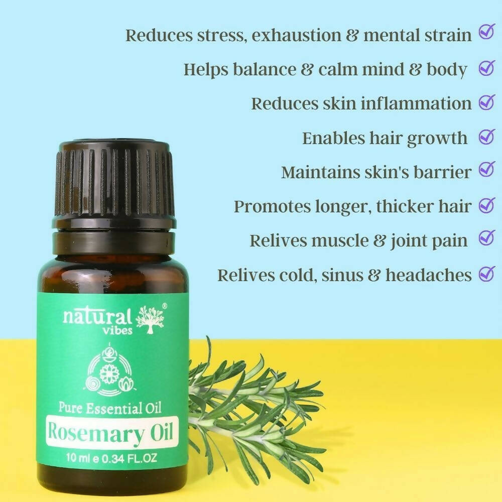 Natural Vibes Rosemary Pure Essential Oil | Grocsy
