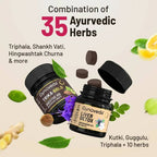Gynoveda Gut Health Liver Detox + Trika-Gold Ayurvedic Tablets Combo | Grocsy