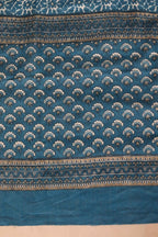 Miravan Women's Blue Ethnic Motifs Printed Gotta Patti Cotton Kurta With Palazzo & Dupatta | Grocsy