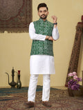 Anaita Green Printed Soft Cotton Straight Kurti Kurta | Grocsy