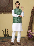 Anaita Green Printed Soft Cotton Straight Kurti Kurta | Grocsy