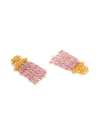 Long Layered Earrings with Elephant Motifs (Pink) - Ruby Raang | Grocsy