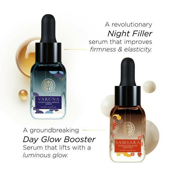 Forest Essentials High-Performance Day & Night Face Serums Duo | Grocsy