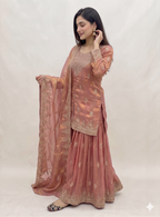 Teeya Creation Womens New Traditional Peach Heavy Work Ethnic Ensemble Lehenga Set | Grocsy