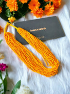Inhanns Handmade Beaded Multilayer Necklace, 20 Layers - Yellow | Grocsy