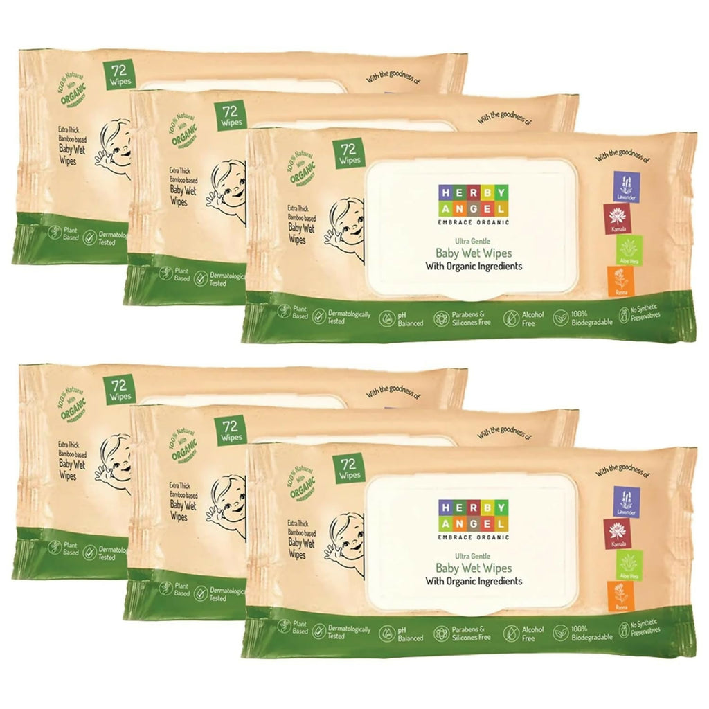 Herby Angel Ultra Gentle Bamboo Wipes | Grocsy