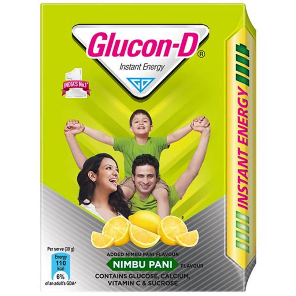 Glucon-D Instant Energy Health Drink - Nimbu Pani | Nimbu Pani Flavoured Glucose Powder | Instant Energy & Immunity Recharge | With Vitamin C & Calcium | Grocsy