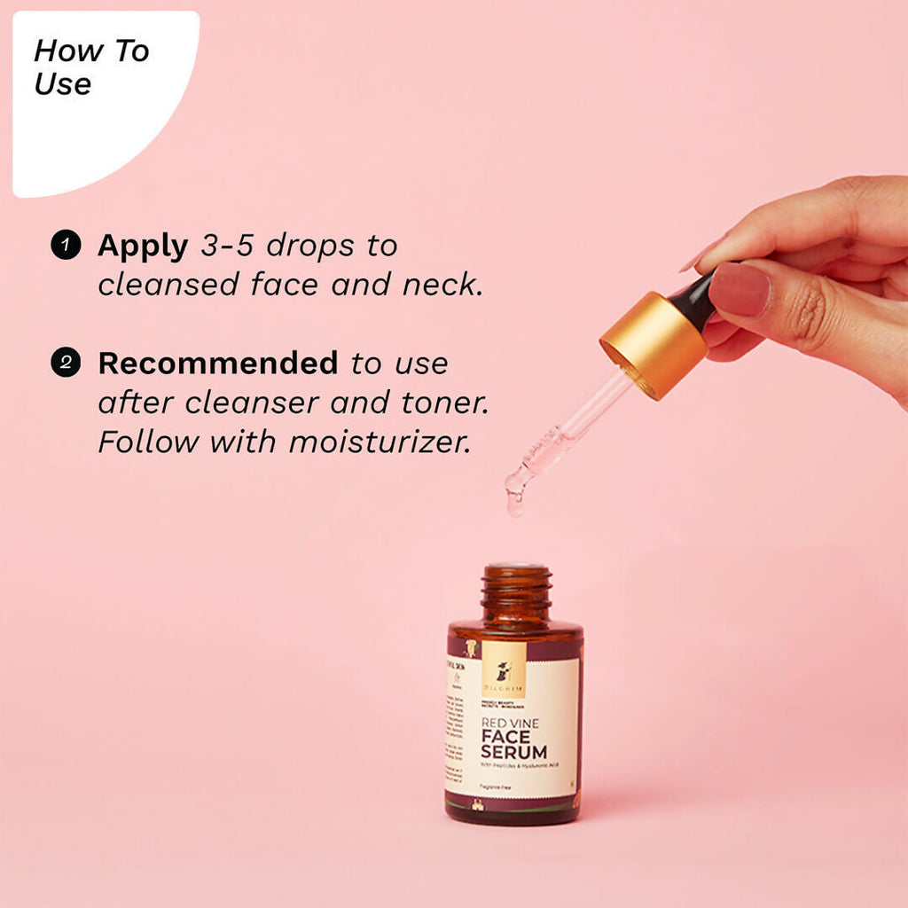 Pilgrim Red Vine Face Serum For Anti-Ageing | Grocsy