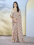 Off White Georgette Designer Printed Ready to Wear Saree - Samyana | Grocsy