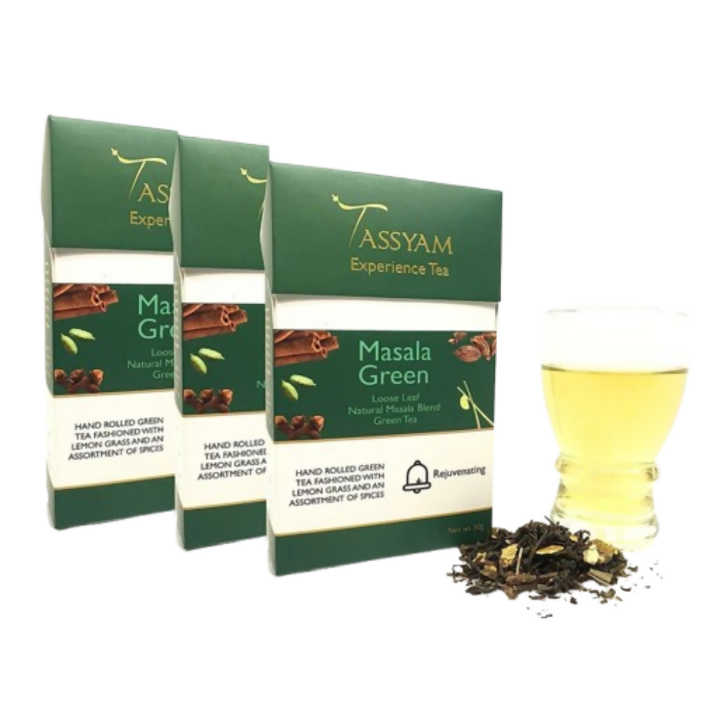 Tassyam Organics Masala Green Tea - Box | Grocsy