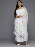Ahalyaa Women's Traditional wear Kurta Set - White | Grocsy