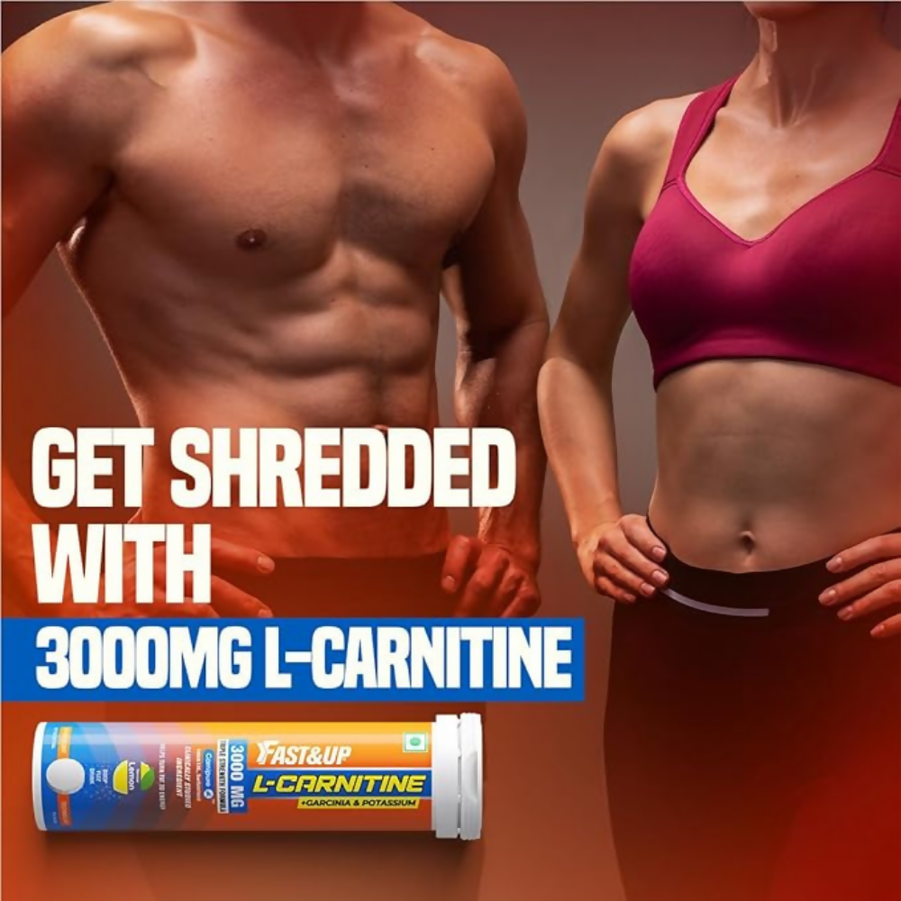 Fast&Up L Carnitine Tartrate 3000mg Effervescent Tablets - Lemon Flavour | Grocsy