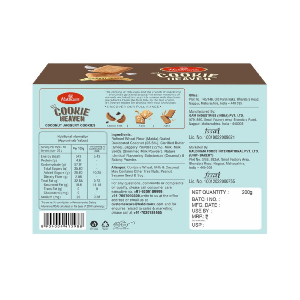 Haldiram's Coconut Jaggery Cookies | Grocsy