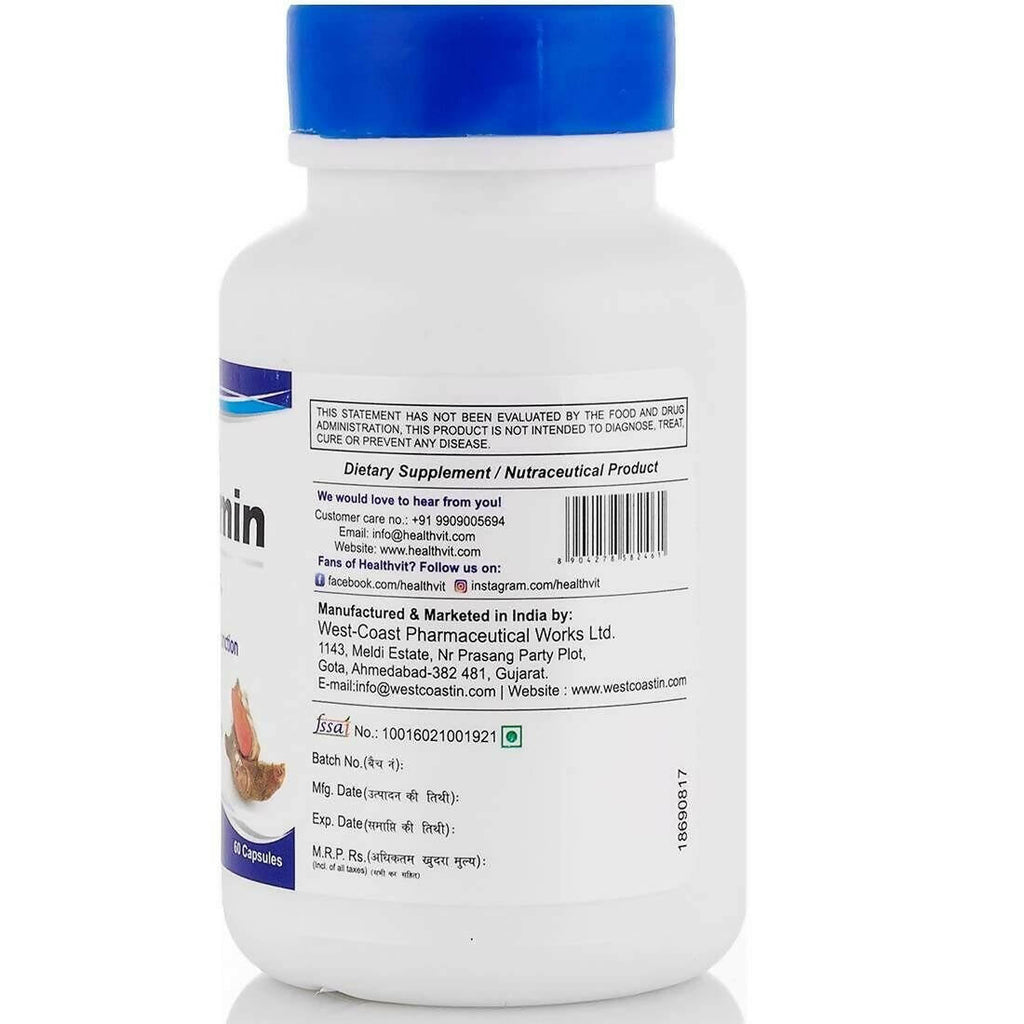 Healthvit Ultra-Pure Curcumin 475mg Capsules | Grocsy