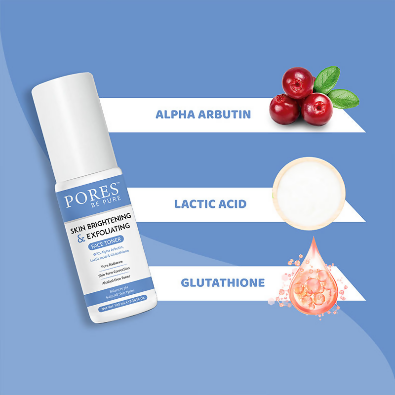Pores Be Pure Skin Brightening & Exfoliating Face Toner | Grocsy