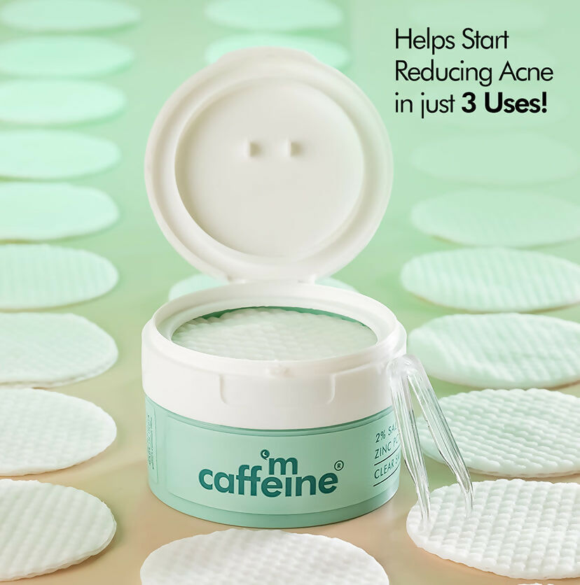 mCaffeine 2% Salicylic Acid Serum Clear Skin Acne Pads - Acne & Oil Control with Matcha Tea | Grocsy