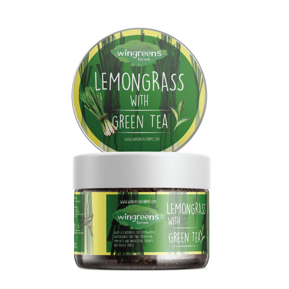 Wingreens Farms Lemongrass With Green Tea | Grocsy