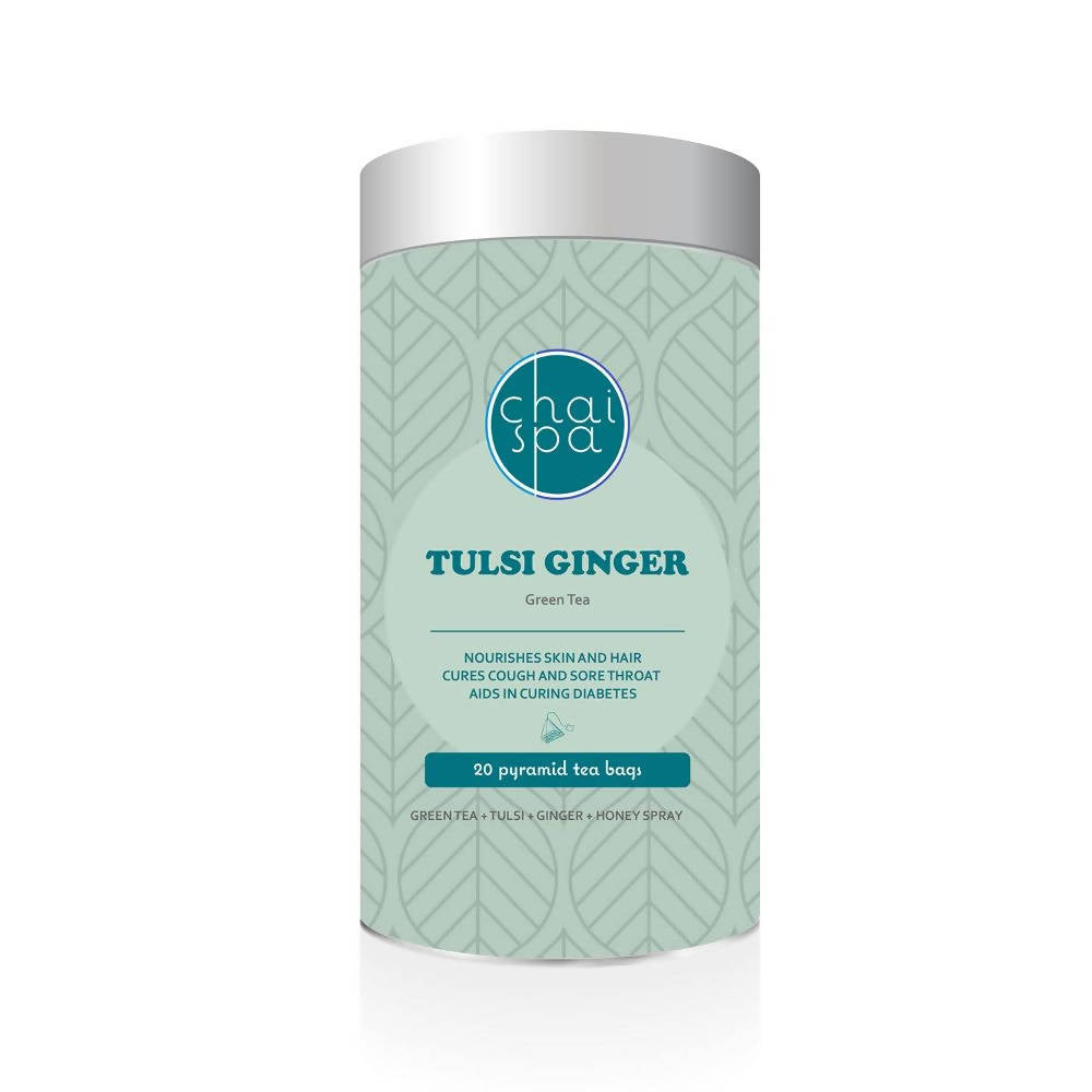 Chai Spa Tulsi Ginger Green Tea | Grocsy
