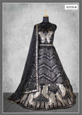 Black Net Thread With Sequence Work Lehenga Choli - Nimaya Ishani | Grocsy