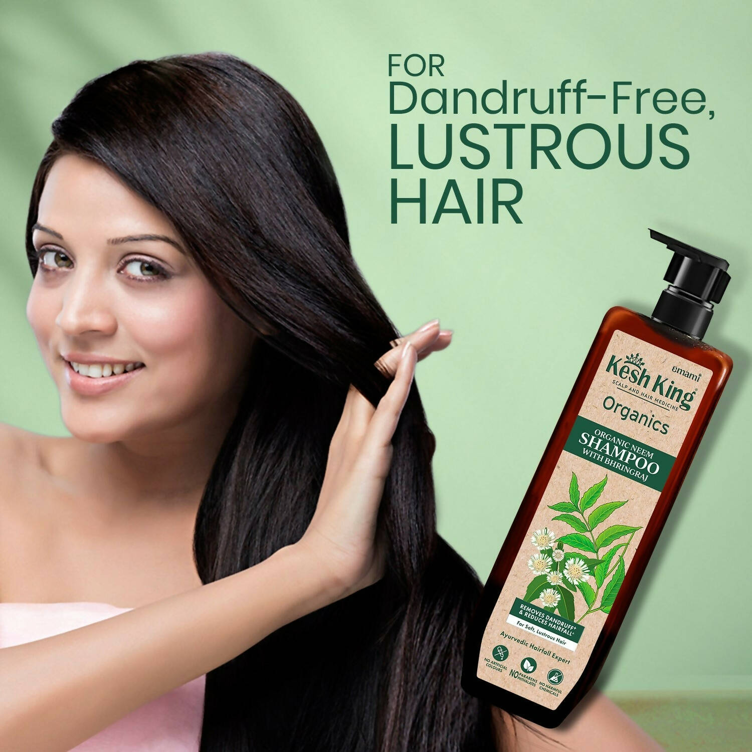 Kesh King Organics - Organic Neem Shampoo With Bhringraj | Grocsy
