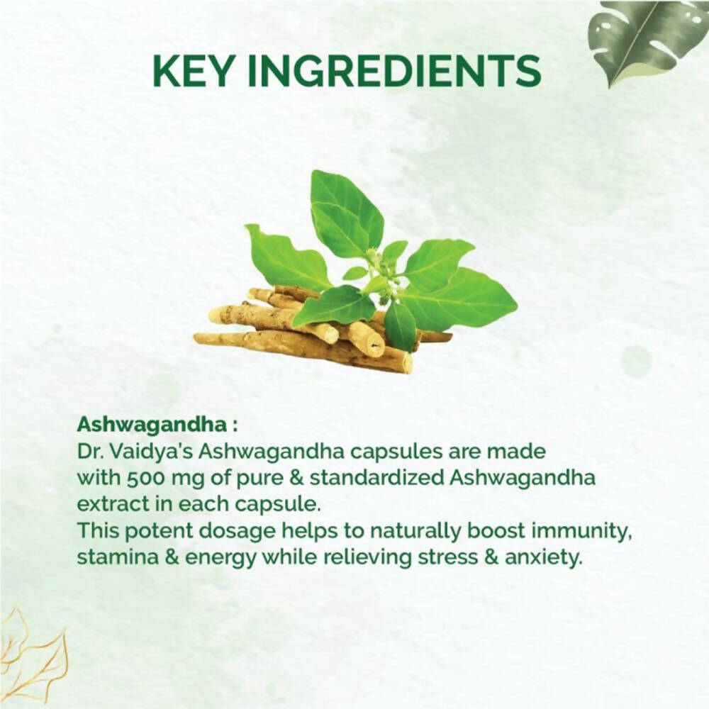 Dr. Vaidya's Ashwagandha Capsules | Grocsy