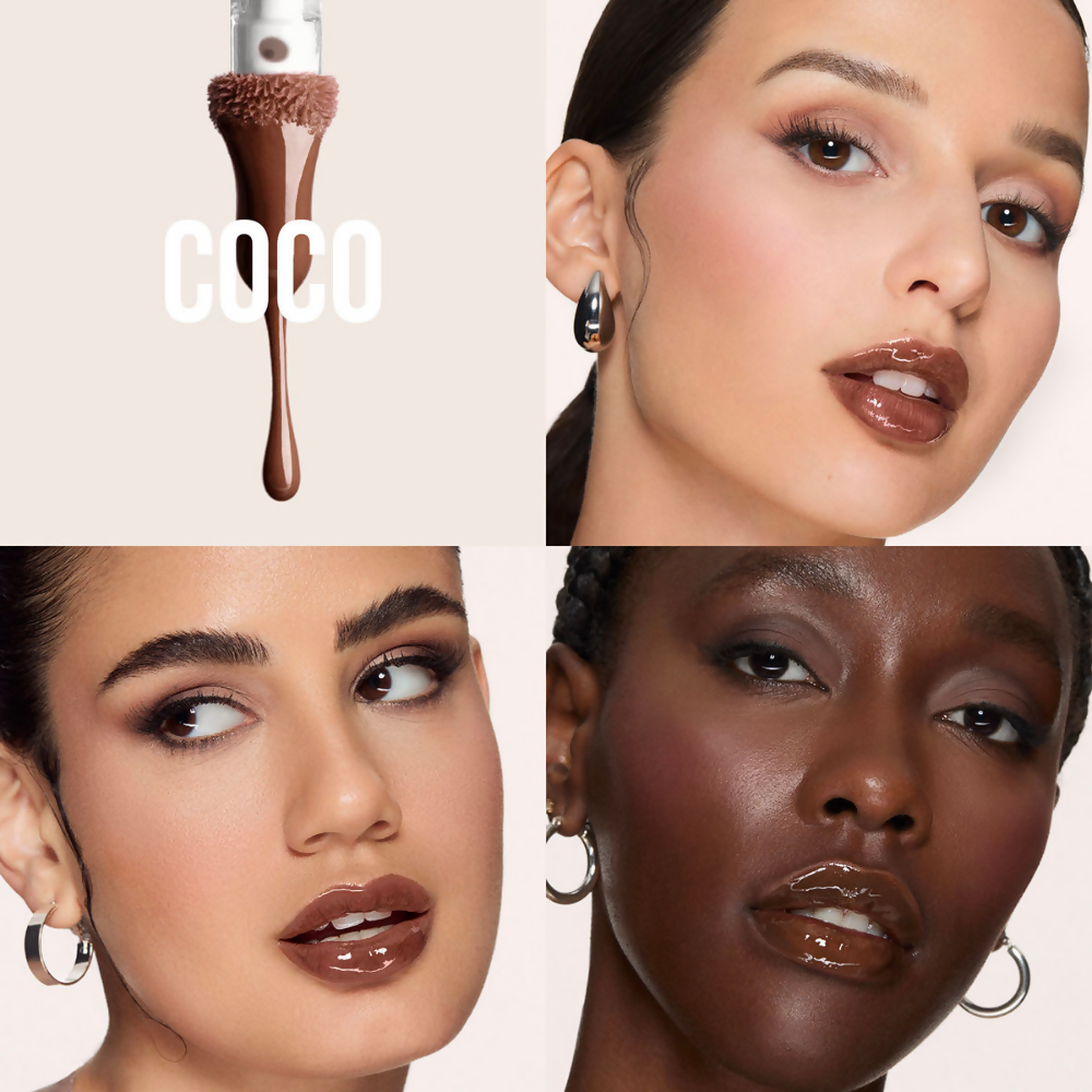 Huda Beauty Faux Filler Extra Shine Lip Gloss - Coco | Grocsy