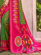Shree Shyam Fashion Mehandi Pochampally Silk Saree | Grocsy