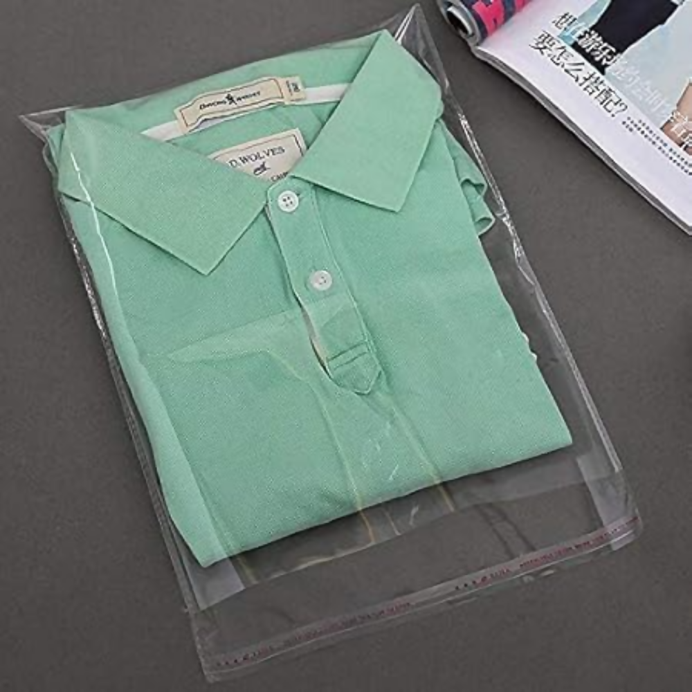 PM PACMATT Transparent Polybags for Packing Saree Cloth Sealable | Grocsy