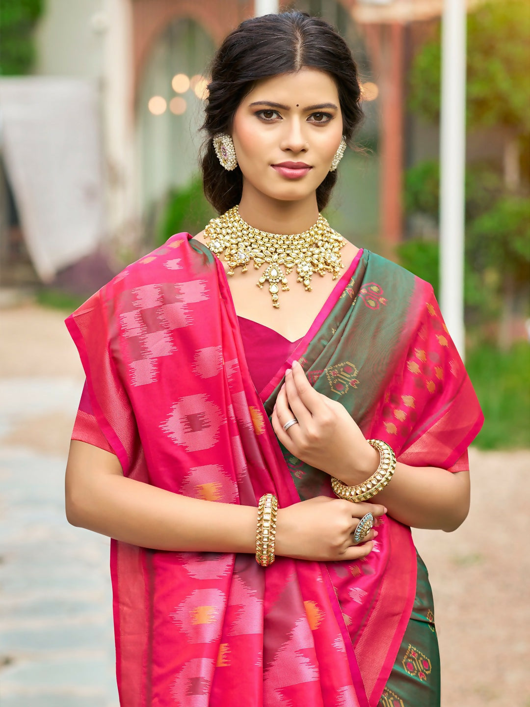 Shree Shyam Fashion Mehendi Soft Silk Saree | Grocsy
