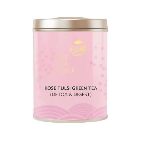 The Tea Shelf Rose Tulsi Green Tea | Grocsy
