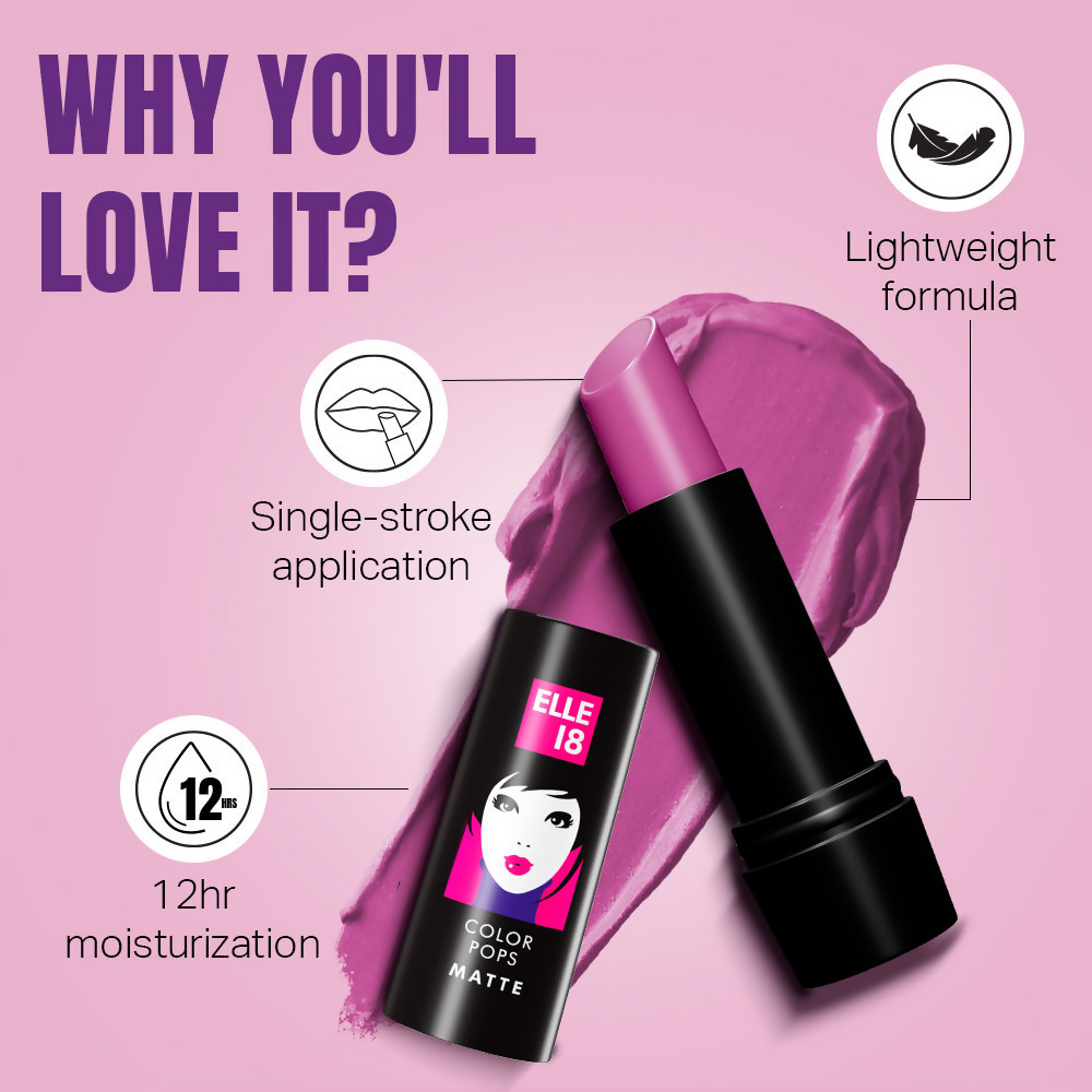Elle 18 Color Pop Matte Lip Color - P28 Misty Magenta | Grocsy