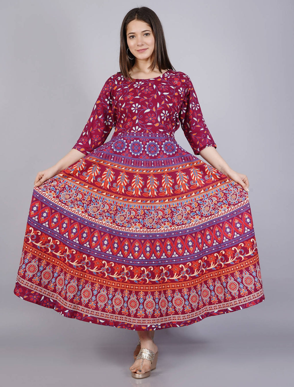 Vamika Multicolor Cotton Printed Party/Casual Wear Kurti (GAM13K) | Grocsy