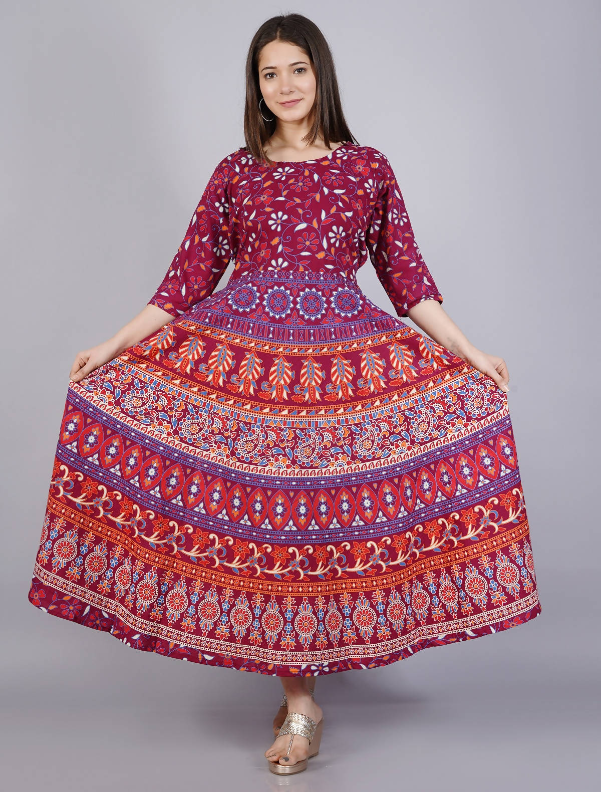 Vamika Multicolor Cotton Printed Party/Casual Wear Kurti (GAM13K) | Grocsy