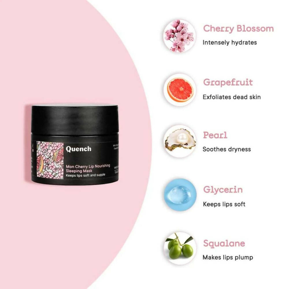 Quench Botanics Mon Cherry Lip Nourishing Sleeping Mask - Korean Skincare | Grocsy