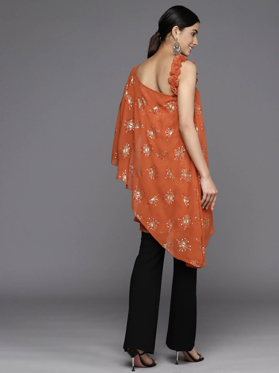 Ahalyaa Women's Traditional wear Tunic - Orange | Grocsy