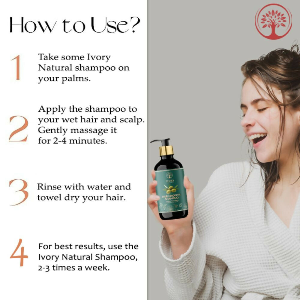 Ivory Natural Hair Shampoo For Growth - Hair Wellness & Nourishment For Both Men And Women | Grocsy