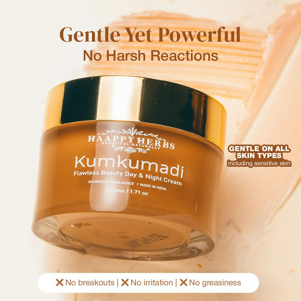 Haappyherbs Kumkumadi Flawless Beauty Day & Night Cream | Grocsy