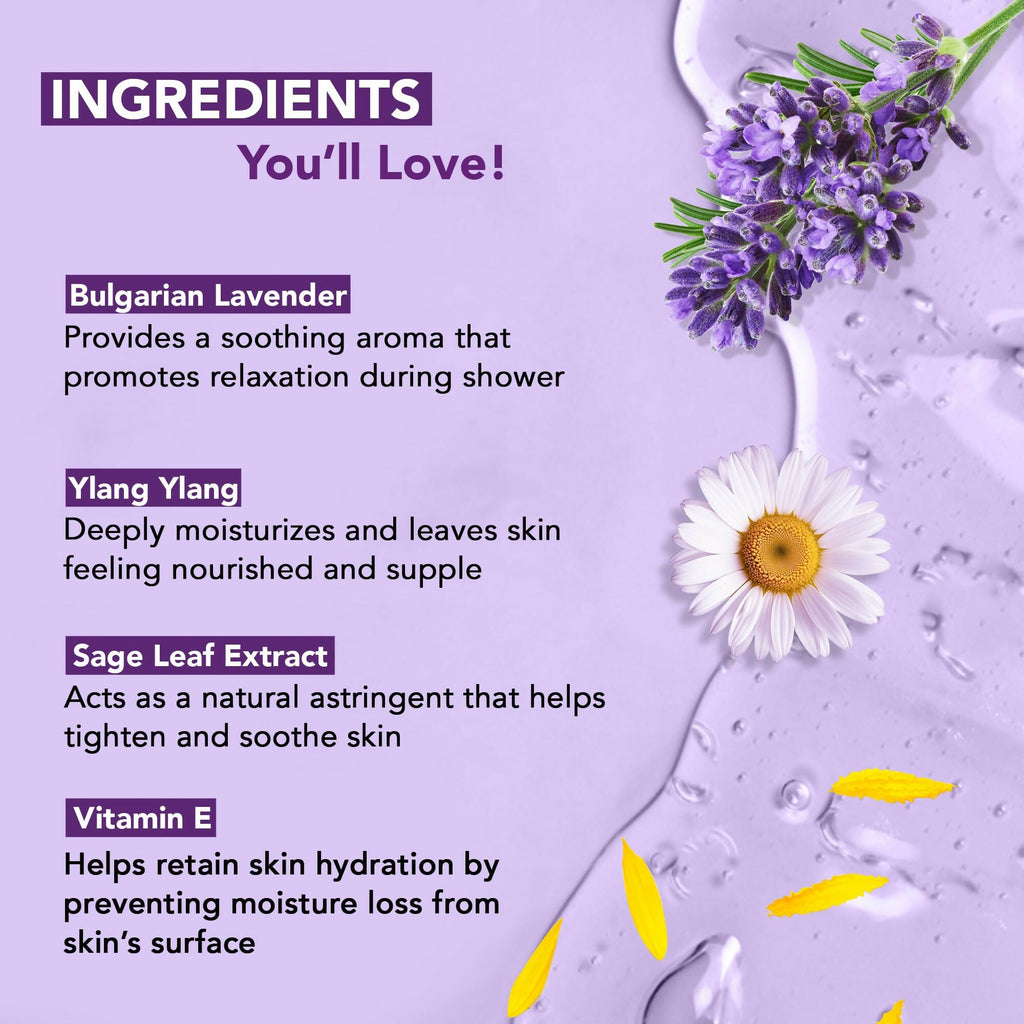 Botanic Hearth Bulgarian Lavender & Ylang Ylang Body Wash with Vitamin E, Sage Leaf Extracts | Grocsy