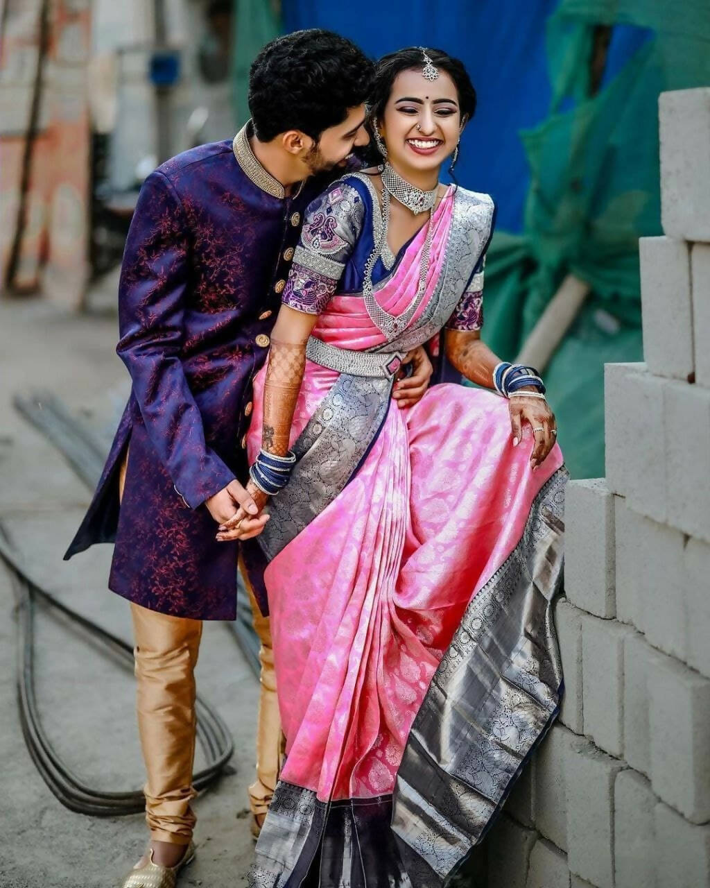 DEIANA'S Beautiful Designer Golden zari Soft Lichi Silk Saree - Light Pink | Grocsy