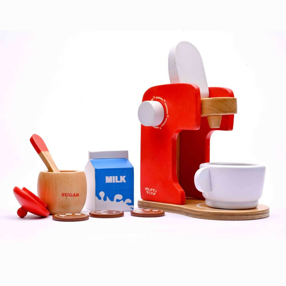 Nesta Toys Wooden Coffee Maker Toy - Multicolor | Grocsy