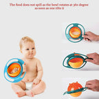 Safe-O-Kid 360 degree spill proof feeding Bowl for kids- Orange & Green Colour | Grocsy